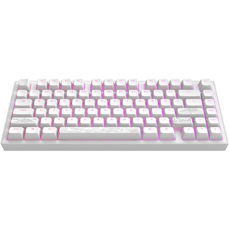 Геймърскa механична клавиатура Dark Project ALU81A Terra Nostra White RGB, FSH-DP-KD-ALU81A-TN-W