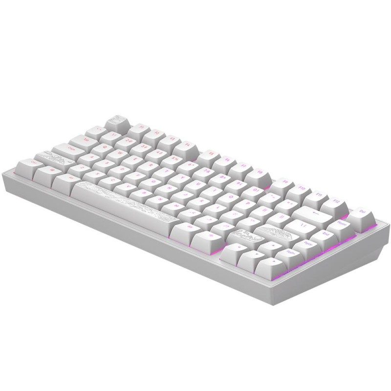 Геймърскa механична клавиатура Dark Project ALU81A Terra Nostra White RGB, FSH-DP-KD-ALU81A-TN-W