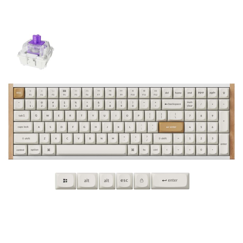 Геймърска механична клавиатура Keychron K4 HE Special Edition White - Wireless, Full Size, KEYCHRON-KEY-K4H-Q1