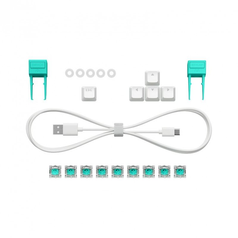 Геймърска механична клавиатура Logitech G512 X 75 - Dual Swap Analog/Mechanical Switch - White