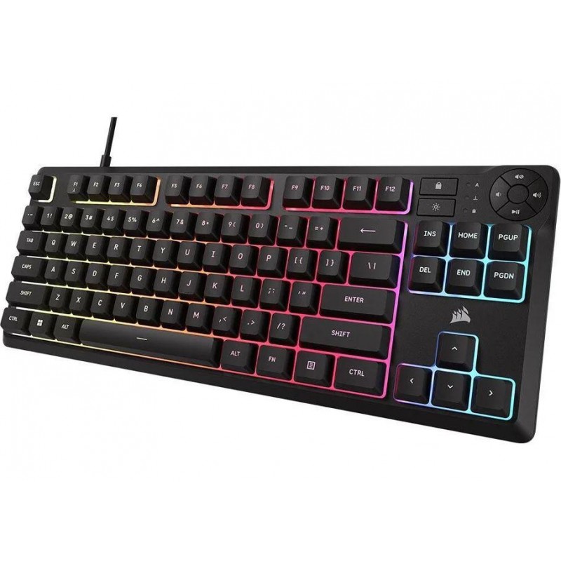 Геймърскa мембранна клавиатура Corsair K55 Core RGB - TKL
