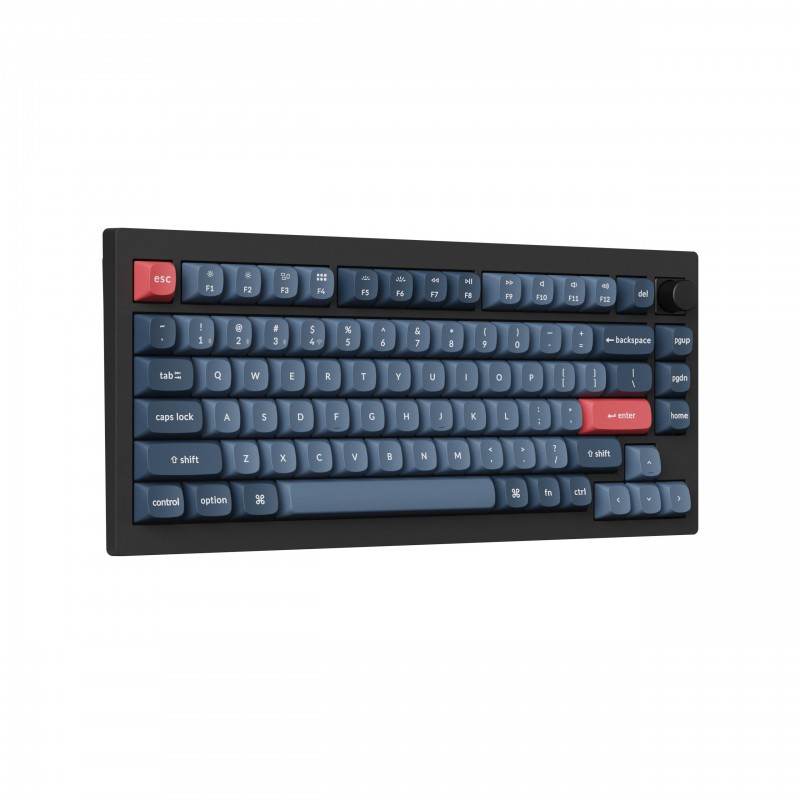 Механична клавиатура Keychron V1 MAX QMK 75% Carbon Black - Wireless, KEYCHRON-KEY-V1M-D4