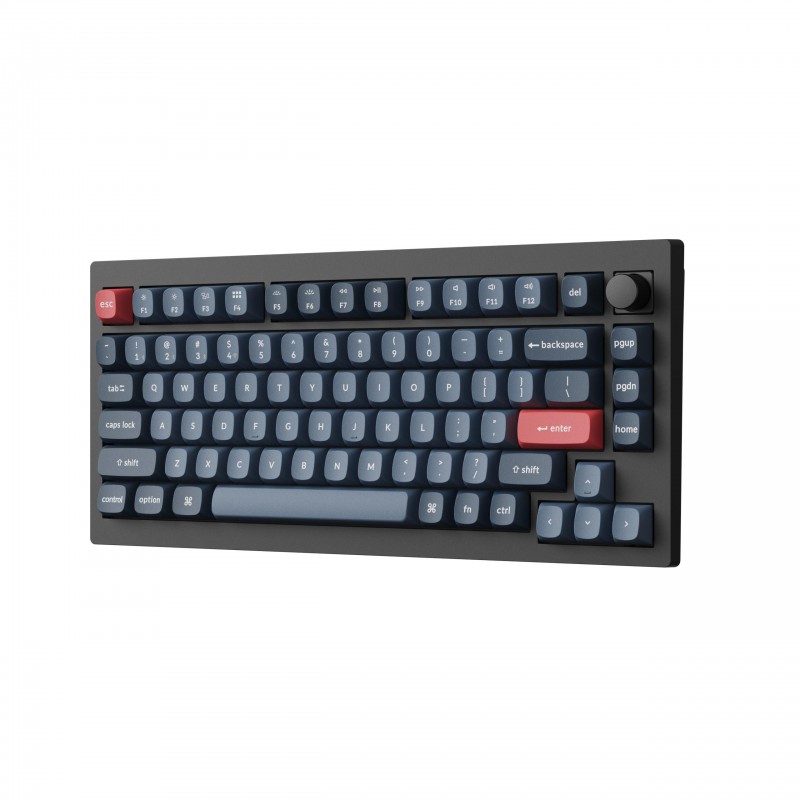 Механична клавиатура Keychron V1 MAX QMK 75% Carbon Black - Wireless, KEYCHRON-KEY-V1M-D4