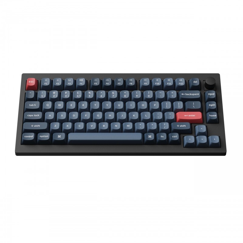 Механична клавиатура Keychron V1 MAX QMK 75% Carbon Black - Wireless, KEYCHRON-KEY-V1M-D4