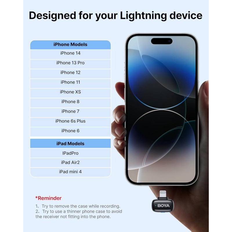 Безжична микрофонна система BOYA Mini 2-03 с Lightning