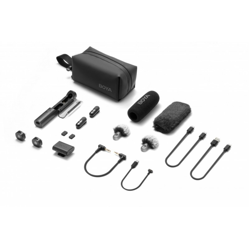 Безжична система микрофони All-in-One BOYA MAGIC 02 - Lightning + USB-C