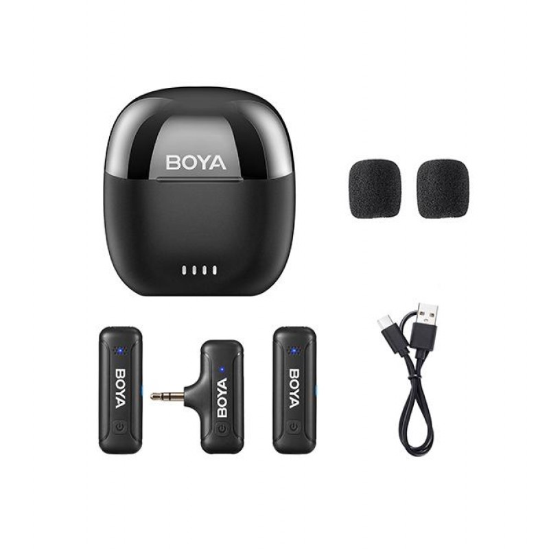 Безжична система микрофони BOYA Mini 2.4GHz, 3.5 mm, BOYA-BY-WM3T-M2
