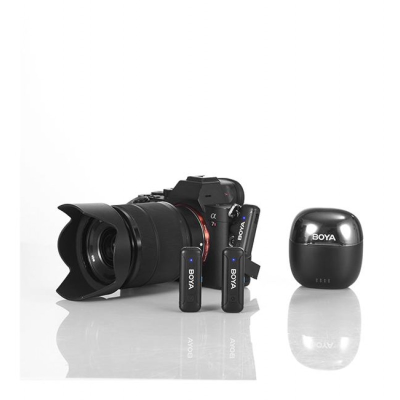 Безжична система микрофони BOYA Mini 2.4GHz, 3.5 mm, BOYA-BY-WM3T-M2