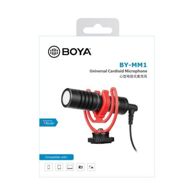 Микрофон BOYA BY-MM1 компактен, 3.5mm жак, BOYA-BY-MM1