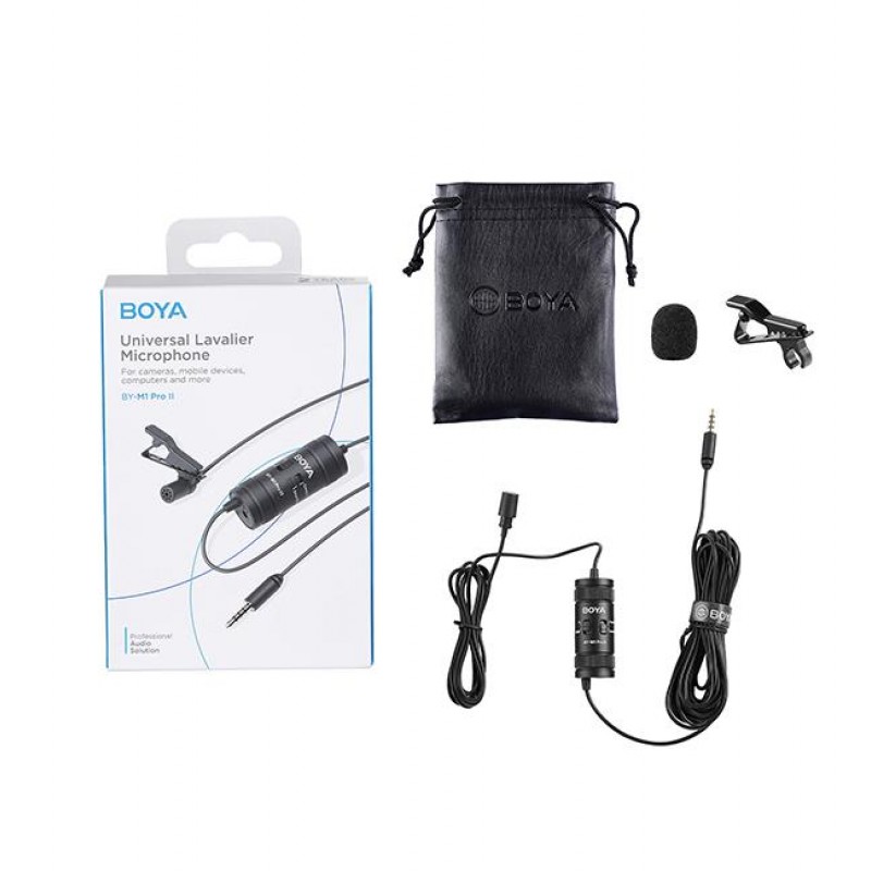 Микрофон брошка BY-M1 PRO II, 3.5mm жак, BOYA-BY-M1-PROII
