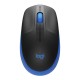 Безжична оптична мишка LOGITECH M190 Full-Size, USB, 1000 dpi, 3 бутона, Син, LOGITECH-MOUSE-M190-BL