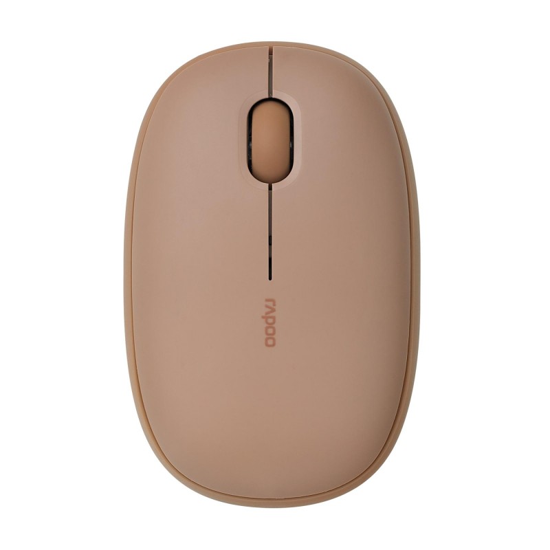 Безжична оптична мишка RAPOO M660, Multi-mode, Свързване с 3 у-ва, Тиха, Кафява, RAPOO-14381
