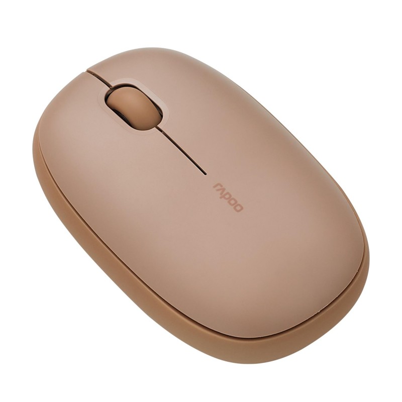 Безжична оптична мишка RAPOO M660, Multi-mode, Свързване с 3 у-ва, Тиха, Кафява, RAPOO-14381