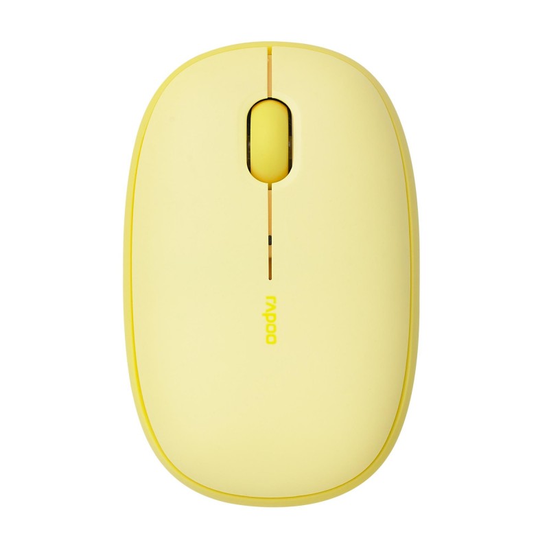 Безжична оптична мишка RAPOO M660, Multi-mode, Свързване с 3 у-ва, Тиха, Жълта, RAPOO-14382