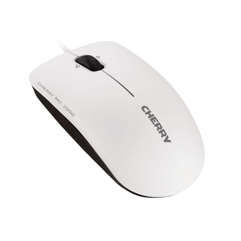 Жична мишка CHERRY MC 2000, 1600dpi, бяла, USB-CHERRY-MOUSE-JM-0600-0