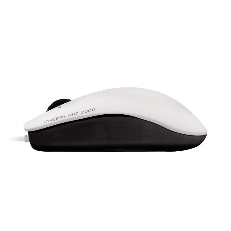 Жична мишка CHERRY MC 2000, 1600dpi, бяла, USB-CHERRY-MOUSE-JM-0600-0