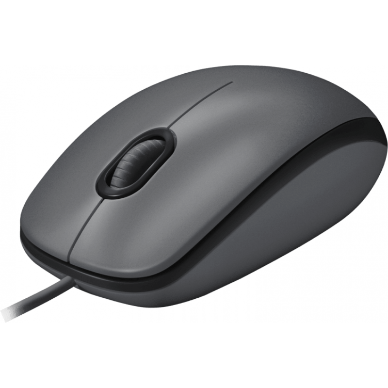Жична оптична мишка LOGITECH M100, Черен, USB, LOGITECH-MOUSE-M100