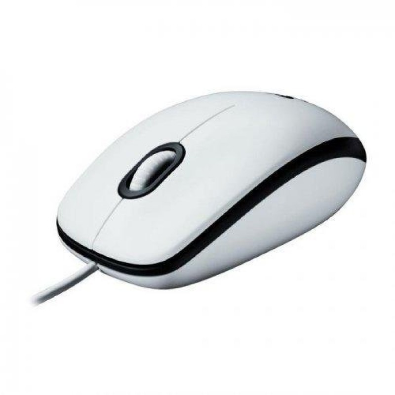 Жична оптична мишка LOGITECH M100, USB, Бял-LOGITECH-MOUSE-M100-WHITE