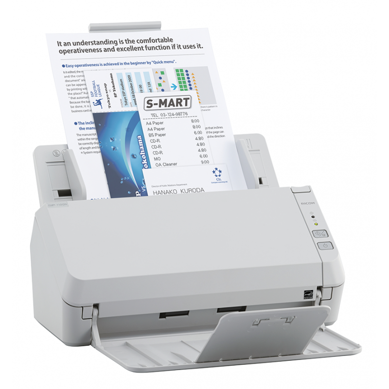 Скенер Ricoh SP1120N, A4, Duplex, ADF USB 3.2, Gigabit LAN, RICOH-SCAN-SP1120N