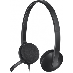 Слушалки с микрофон Logitech H340, USB