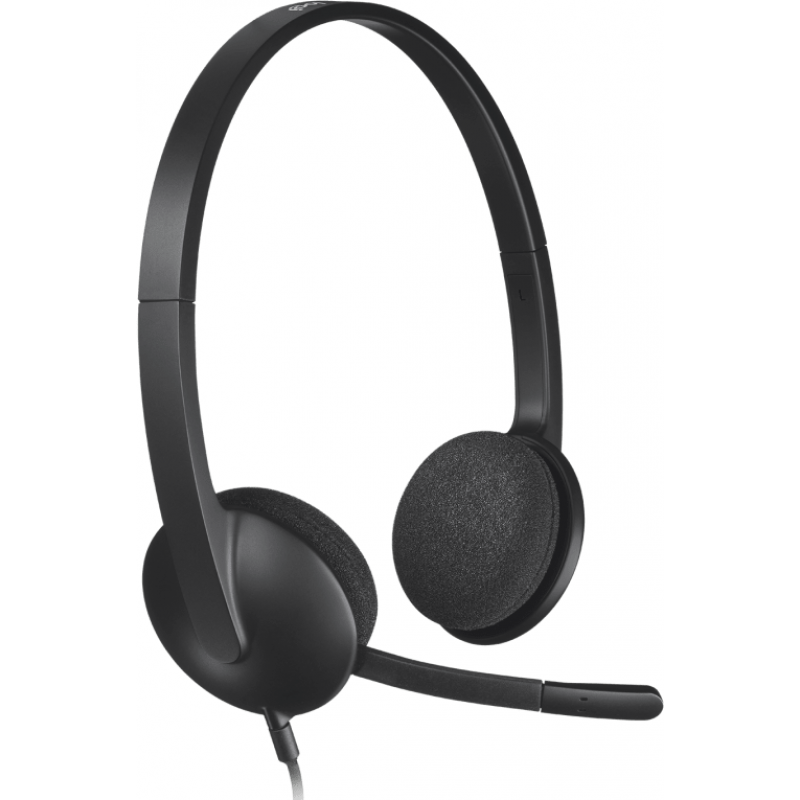 Слушалки с микрофон Logitech H340, USB, LOGITECH-HEAD-H340