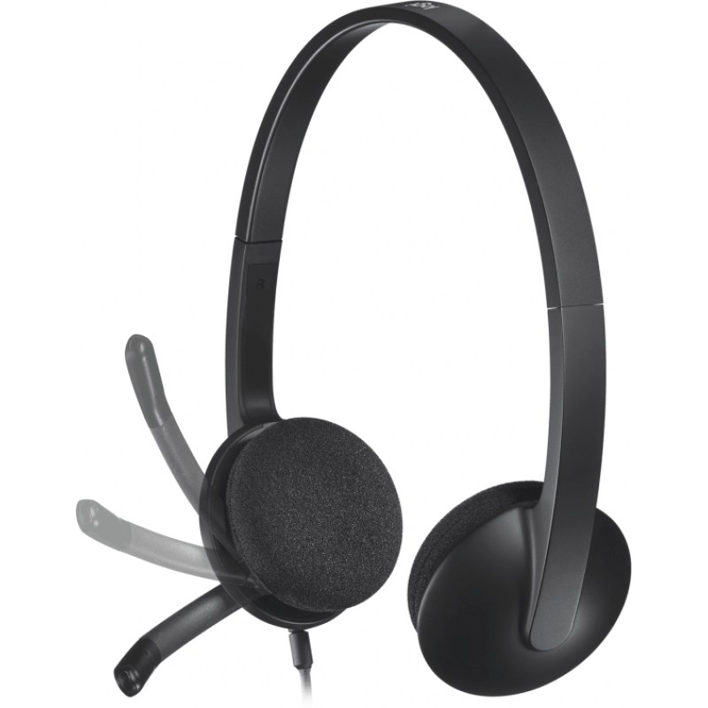 Слушалки с микрофон Logitech H340, USB, LOGITECH-HEAD-H340