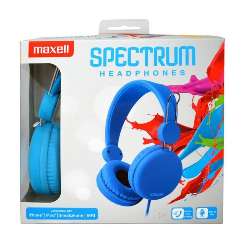 Слушалки с микрофон MAXELL HP SPECTRUM, SMS-10S , Син-ML-AH-HP-SPEC-BLUE