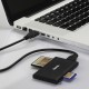 Четец за карти HAMA Multi-Card Reader, USB 3.0, SD/microSD/CF/MS, 5 Gbps, Черен-HAMA-181018