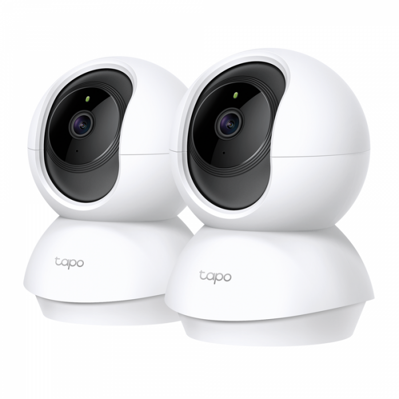 Домашна охранителна WiFi камера TP-Link Tapo C200P2, Pan/Tilt - 2 Броя