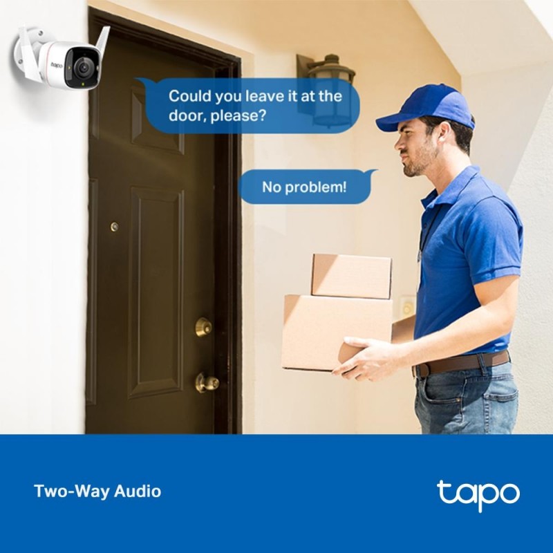 Външна охранителна WiFi камера TP-Link Tapo C320WS - 2K QHD, TP-TL-CAM-TAPO-C320WS
