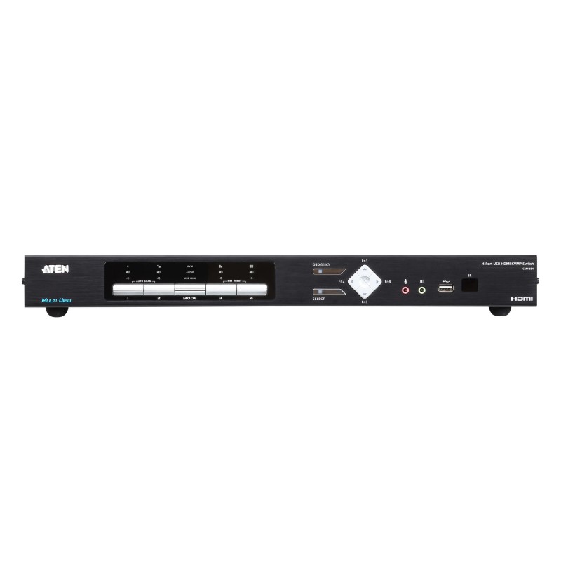 KVM превключвател ATEN CM1284-AT-G, 4 порта, USB, 4K, HDMI, Multi-View, ATEN-CM1284-AT-G