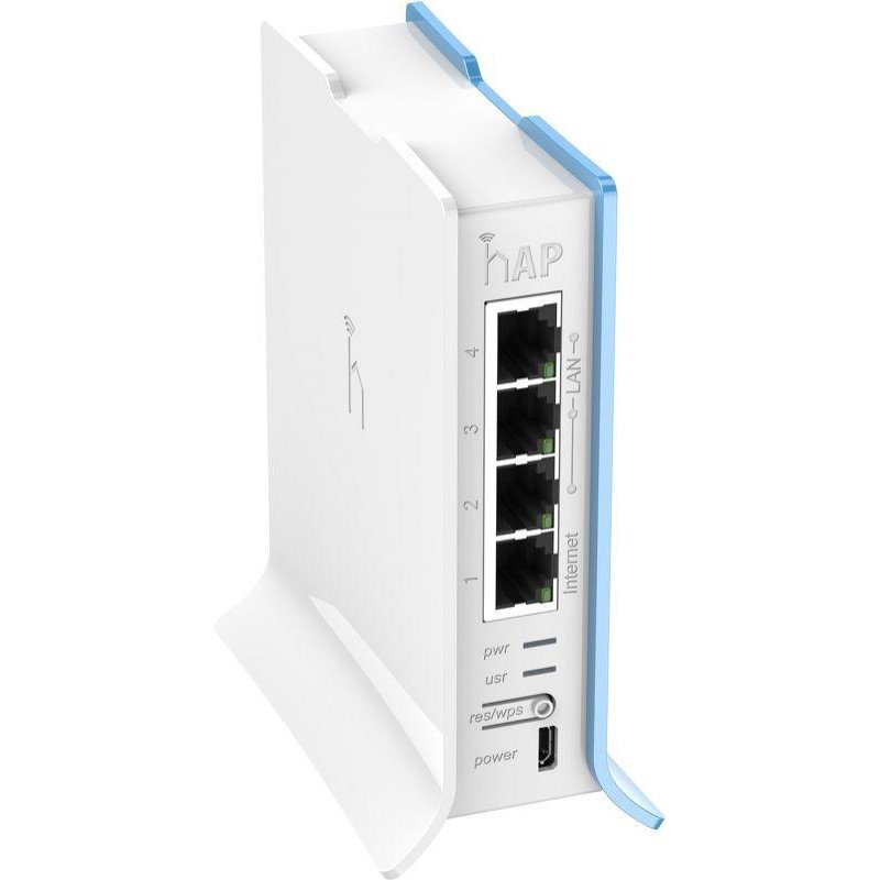 Безжичен Access Point MikroTik hAP lite RB941-2nD-TC, 32MB RAM, 4xLAN, built-in 2.4Ghz 802.11b/g/n, tower case-RB941-2nD-TC