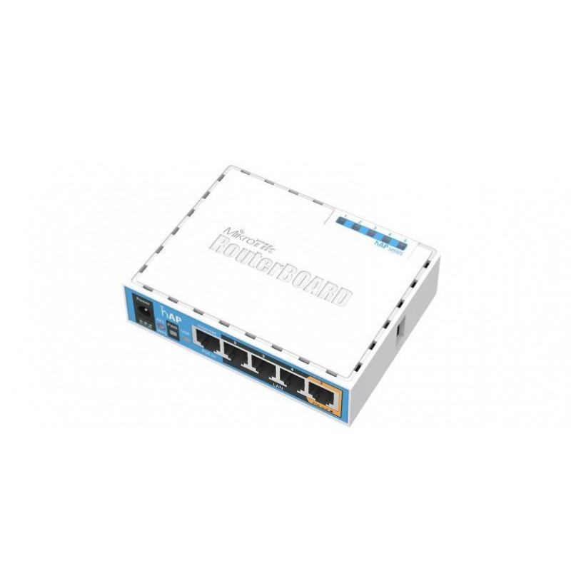 Безжичен Access point MiKrotik HAP RB951UI-2ND, 5 x 10/100 Mbps, PoE, Бял-MIKROTIK-RB951Ui-2ND-HAP