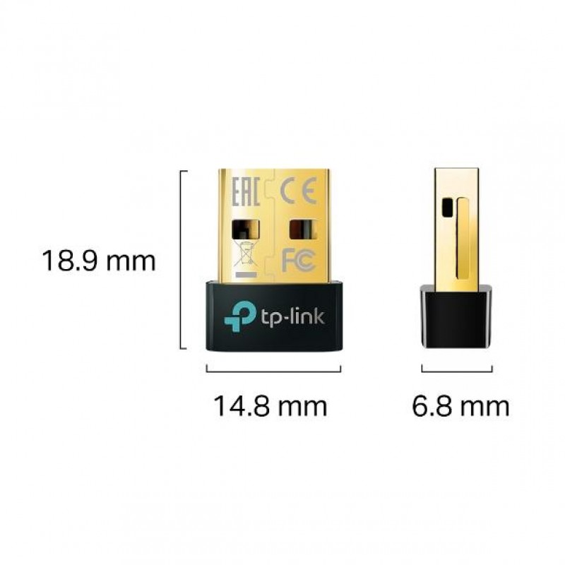 Блутут нано адаптер TP-Link UB500, USB, версия 5.0, TP-TL-BT-UB500