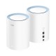 Безжичен рутер Cudy M1200 2, AC1200 Dual Band, 2.4/5 GHz, 300 -  867 Mbps, 2 броя, CUDY-ROUT-M1200-2
