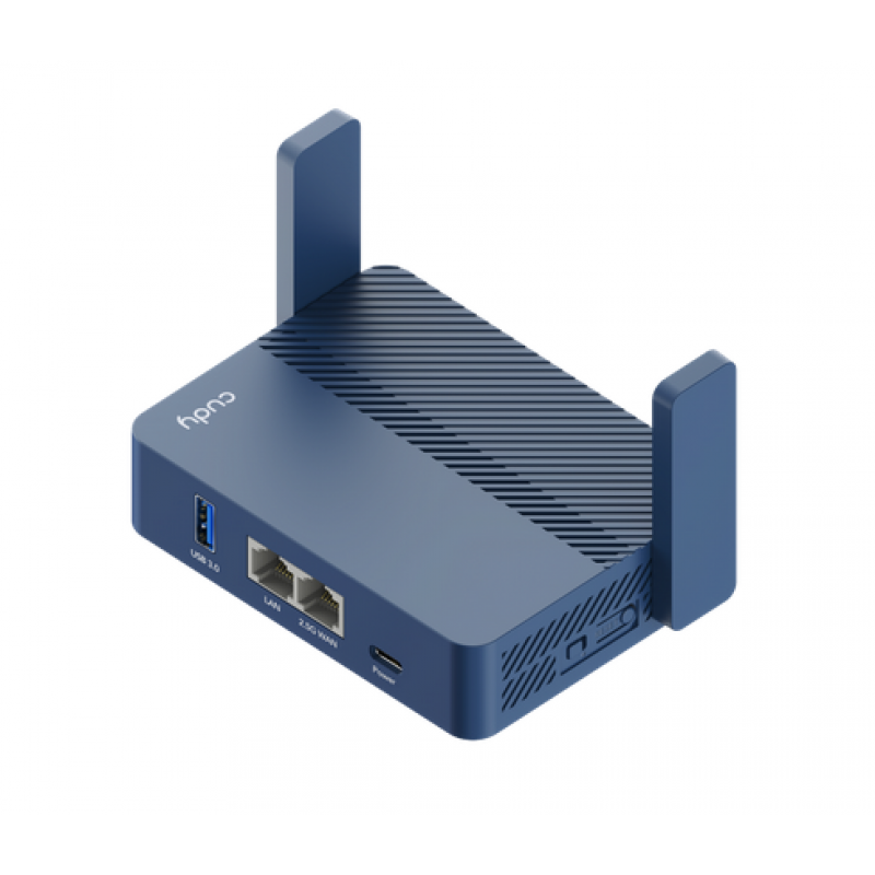 Безжичен рутер Cudy TR3000 VPN Travel router AX3000,2.5Ghz WAN,USB-C, 2 x антени,син