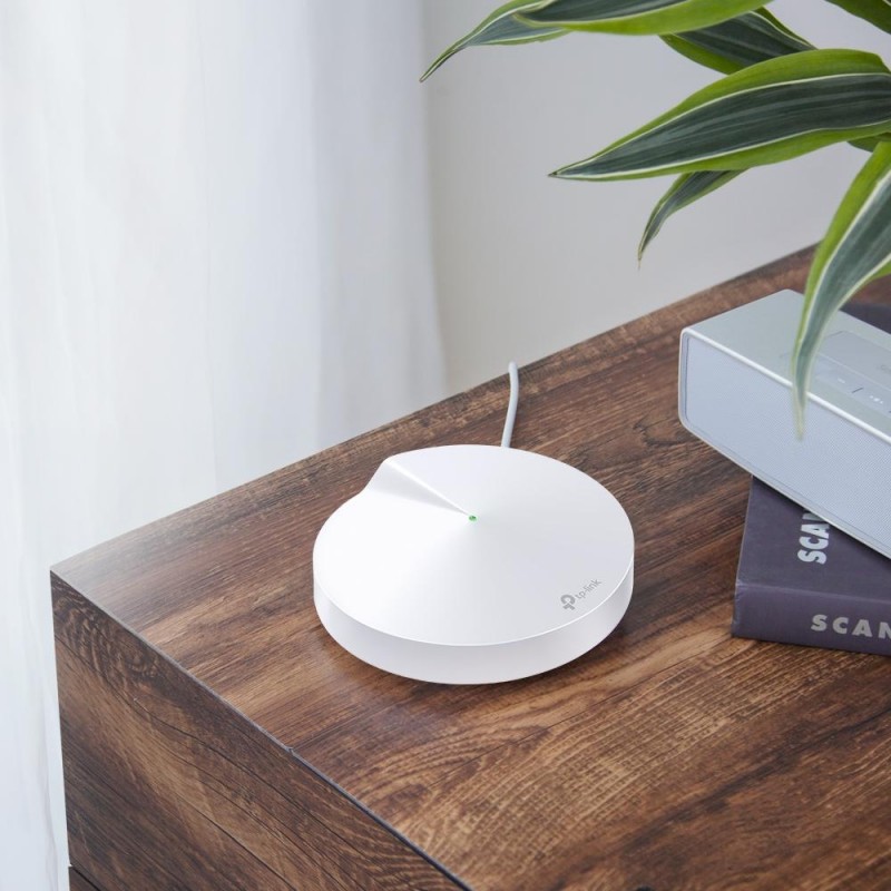 Безжичен рутер TP-Link Deco M5, AC1300, 2.4/5 GHz, 400 -  867 Mbps, Gigabit, (3-pack), TP-TL-DECO-M5-3PACK