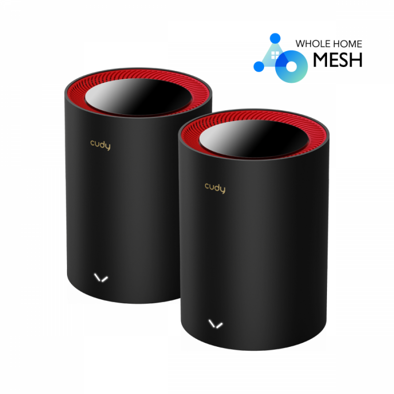 Безжична MESH система Cudy M3000, 2 броя, AX3000 Dual Band, 2.4/5 GHz, 574 -  2402 Mbps, CUDY-ROUT-M3000-2