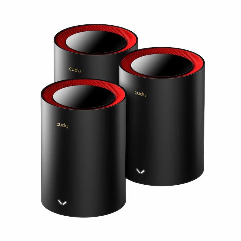 Безжична MESH система Cudy M3000, 3 броя, AX3000 Dual Band, 2.4/5 GHz, 574 -  2402 Mbps, CUDY-ROUT-M3000-3