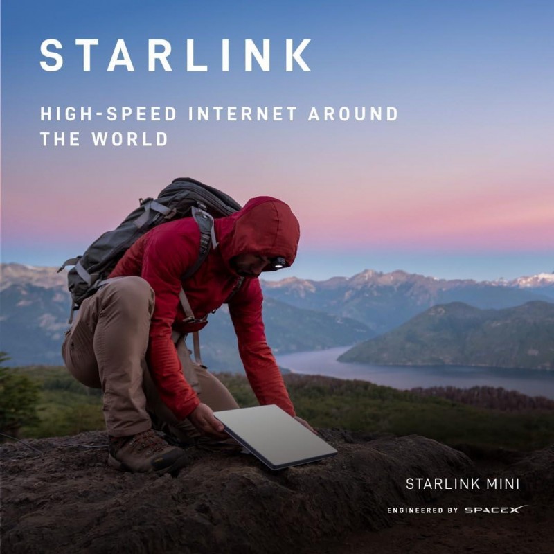 Система за сателитен интернет STARLINK - Mini Kit Бял