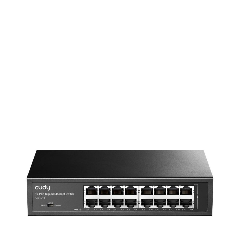 Суич Cudy GS1016, 16 портов, 10/100/100, Auto-MDI/MDIX, за 19 rack, CUDY-SWITCH-GS1016