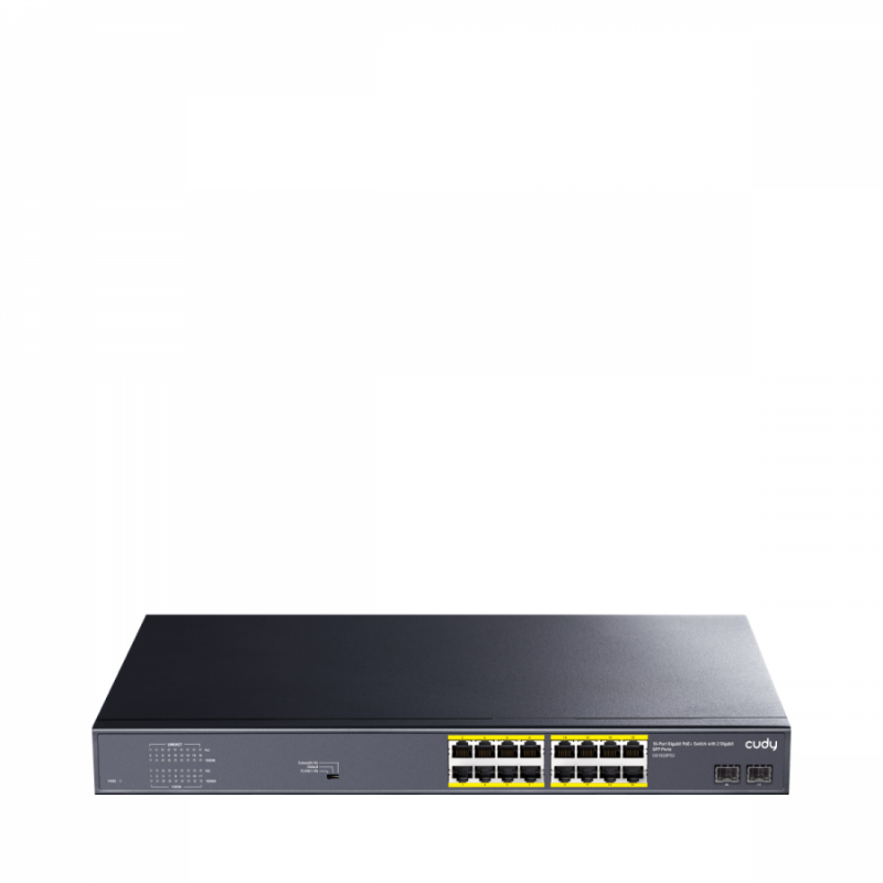 Суич Cudy GS1020PS2, 16 x Gigabit PoE, 2 x Gigabit SFP, CUDY-SWITCH-GS1020PS2
