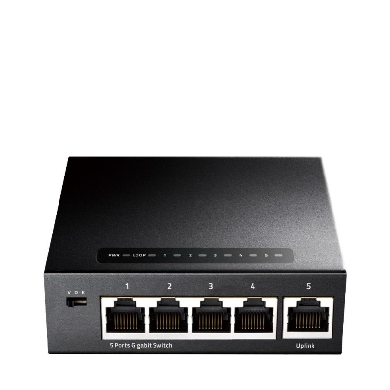 Суич Cudy GS105, 5 портов, 10/100/1000, Auto-MDI/MDIX, CUDY-SWITCH-GS105