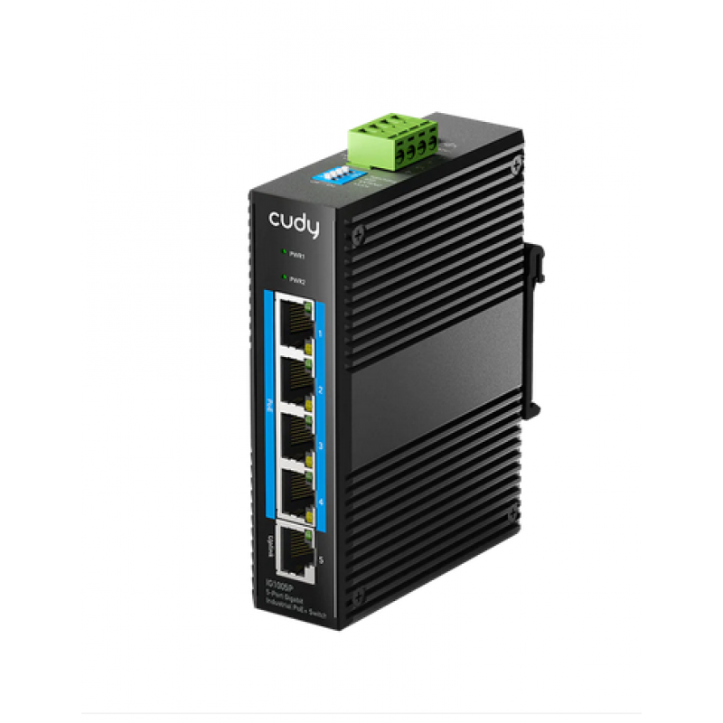 Суич Cudy IG1005P Индустриален 5-Port 10/100/1000M PoE+ Switch 65W