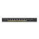 Суич ZYXEL GS1100-10HP, 8-портов, Gigabit, PoE, 2xSFP, за монтиране в шкаф, ZYXEL-GS1100-10HP