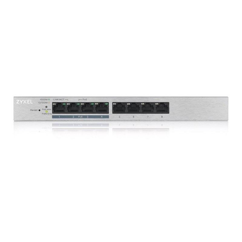 Суич ZyXEL GS-1200-8 V2, 8 портов, Gigabit, webmanaged-GS-1200-8HPV2-EU0101F