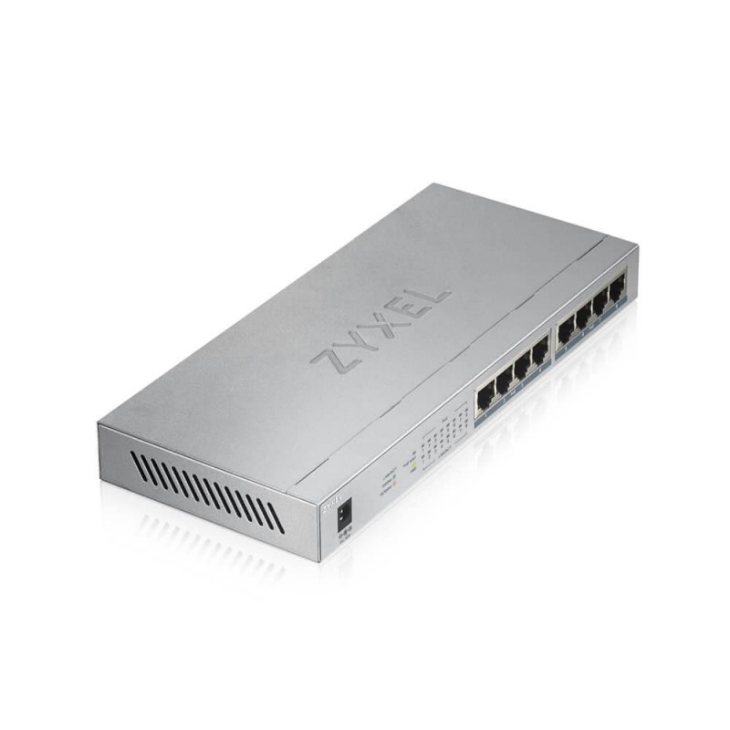 Суич ZyXEL GS1008-HP, 8-портов гигабитов неуправляем PoE+, 60W-ZYXEL-GS1008HP