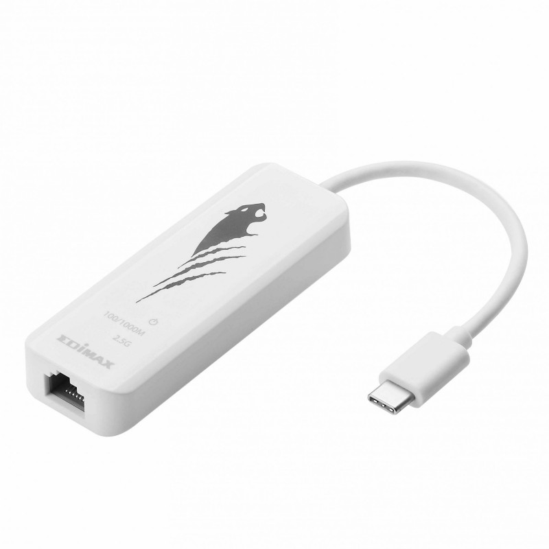 Мрежова карта EDIMAX EU-4307, USB-C, 2.5 Gigabit Ethernet, Бял, EDIM-EU-4307