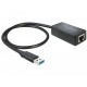 Адаптер DeLock 62121, USB 3.0  към Gigabit LAN 10/100/1000 Mbps, DELOCK-62121