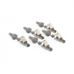 HAMA Комплект мрежови конектори, CAT 6a, 10 Gbit/s, екраниран, инсталиране без инструменти, 5 бр